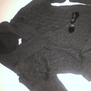 Calvin Klein Gray Cable Knit Sweater Dress